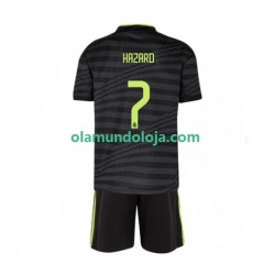 Camisola Real Madrid Eden Hazard 7 Criança Equipamento Terceiro 2022-2023 Manga Curta